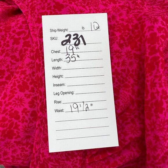 Hatch Maternity Floral Short-Sleeve Babydoll Dress Red Pink Size 1 Small - Picture 8 of 8